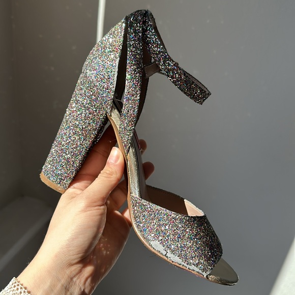 Betsey Johnson Sparkle Sandal Heels - Picture 2 of 5